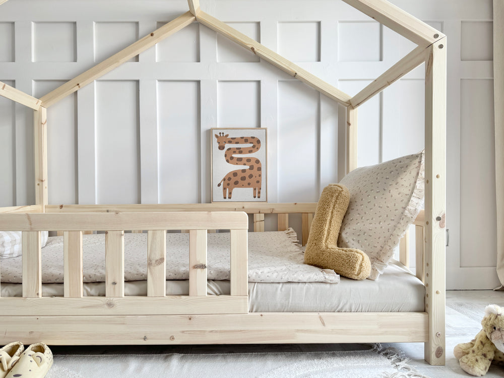 Hugo House Bed - 90x190cm Single - Natural Finish