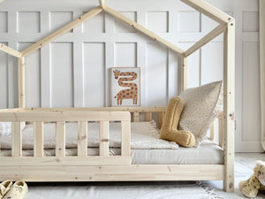Hugo House Bed - 90x190cm Single - Natural Finish