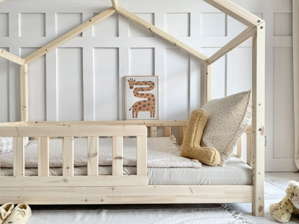 Hugo House Bed - 90x190cm Single - Natural Finish