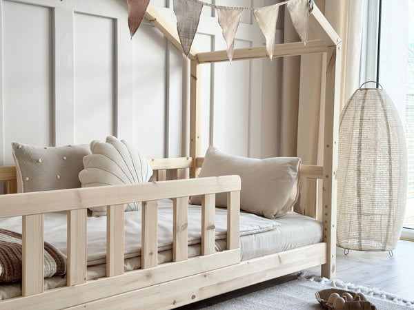 Hugo House Bed - 90x190cm Single - Natural Finish