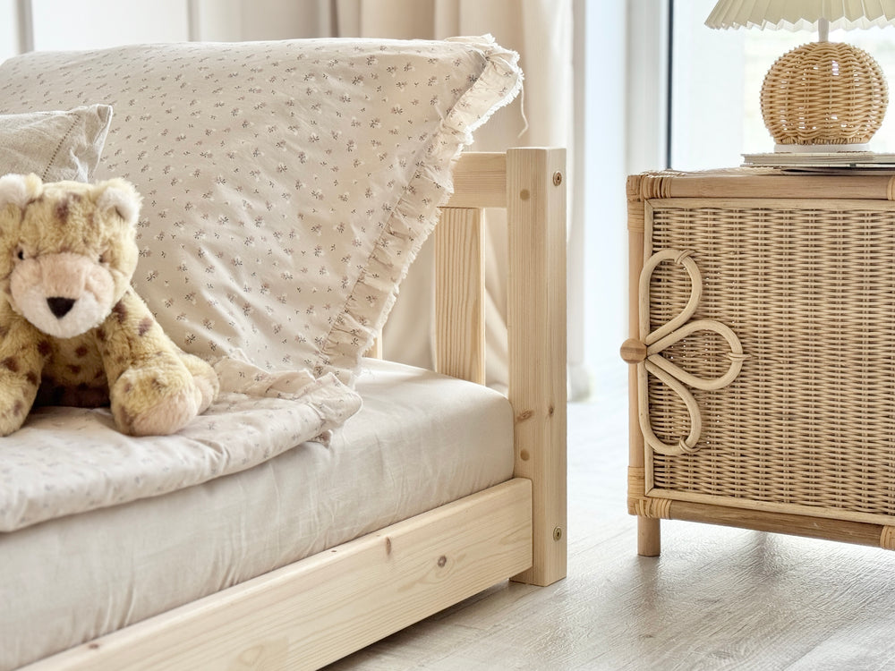 Verity Floor Bed - 90x190cm Single - Natural Finish