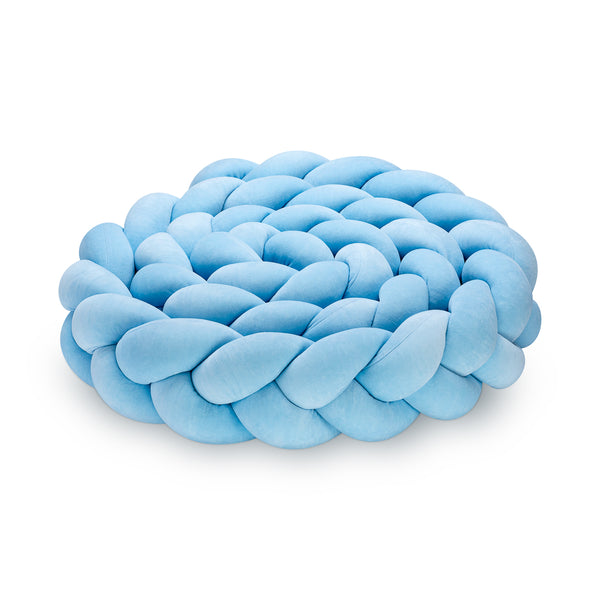 Braided Bed Bumper - Trio Weave - Blue