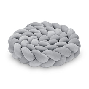 Braided Bed Bumper - Trio Weave - Grey